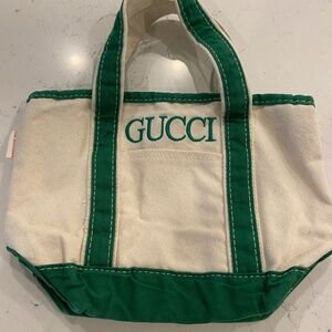 Ironic Boat & Tote - Small Green "GUCCI"